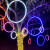 LED户外防水发光环亮化彩灯装饰灯商场布置挂树木装扮工程圆圈灯 蓝色 直径50cm—光环挂件