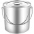 304不锈钢水桶手提式幼儿园家用带盖提桶油桶汤桶分类食堂饭菜桶 特厚25X25（11L）22斤水带盖
