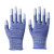 PU浸塑胶涂指尼龙手套劳保工作耐磨劳动干活薄款胶皮手套 蓝色涂指手套(36双) S