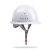 鲁工 安全帽男夏季工地施工领导安全头盔加厚ABS透气定制logo印字 白色圆盔PE
