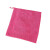 益美得 DA1080 清洁方巾挂钩超细纤维毛巾清洁手帕 粉红色 30*30cm10条装