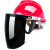 工孚 安全帽式支架面屏面罩防护冲击头戴式焊帽 单位：套 【白】安全帽+支架+黑屏 