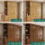 初屋 实木 衣柜中式 现代橡胶木三门四门五门六门大衣柜木质组合衣橱 海棠色衣柜+顶柜+边柜 高2.6米 5门