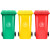 卫洋 WYT004 灰色120L环卫垃圾桶物业小区公用室外环保分类塑料带盖医疗户外垃圾桶酒店