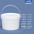水杉LC-4L透明色塑料桶开口桶提手方桶塑料桶密封实验室包装桶4000ML