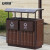 安赛瑞 分类垃圾桶 户外果皮箱 景区公园双桶钢木垃圾桶 环保分类果皮箱 710225
