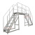 铝合金流水线过梯跨线梯工业双侧爬梯可移动平台梯子加厚防滑定制 净高850净宽700A款