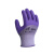登升419耐磨乳胶防滑透气防护劳保手套 5双/袋 紫色 