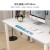 木以成居电脑桌台式极简约书桌学习桌简易家用写字桌子 1.2米白色 1041 K型白色 100*60CM