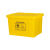 100升80升黄色医疗周转箱加厚利器盒塑料医院诊所垃圾箱 60升医疗周转箱-新款 加厚