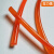 聚氨酯橘红色圆带输送带圆条光面牛筋绳传动带实心 橙色光面直径9mm(一米 1m