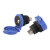 龙仕TYPE-B航空插头 打印机口方形usb防水连接器装厚面板 LB22-FS-UB-012 A200 蓝色 蓝色 塑胶螺母