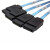 RAID卡数据线 MINI SAS 26P SFF 8088转4服务器连接线 蓝色 2m