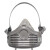 思创科技 单边硅胶防尘面罩口罩防细微颗粒物打磨电焊工业粉尘半面具 ST-1060B 1套