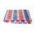 出极 三色彩条布 防坠落物防水塑料布 红白蓝彩条布 双覆膜 一件价 4米*50米
