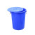 塑料圆水桶大容量带盖级特大号加厚耐用发酵腌菜储大白桶 50L蓝色带盖(可装70斤水)