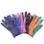 腾固 尼龙PU涂指手套劳保耐磨无尘透气浸胶防滑-条纹涂指（12双） 颜色混发