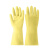 帮手仕H乳胶防滑防水防护洗碗保洁工作干活劳动手套劳保用品手套A1 黄色10双 S码
