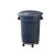 鸣固 清洁垃圾桶 滑轮带盖垃圾桶 带底盘环卫布草桶灰色 120L滑轮桶带底盘 ZJ1053