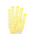 冰禹 BY-720 劳保手套加厚耐磨 （24双）涂胶手套防滑点塑手套 工地工作防护手套滴塑棉线手套 黄色 24双