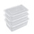 聚远 JUYUAN 方形餐盒一次性透明塑料打包盒300套╱箱 1250ml 1箱价