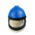 头盔式喷砂防护服供氧头罩双层防护带进气管帆布打砂喷砂服 头盔式喷砂帽 均码