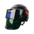 头盔安全帽式电焊防护面罩自动变光焊帽头戴式焊工防护装备脸部 黑色安全帽+黑色面屏
