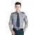 君御 保安服衬衣保安制服夏装套装衣服物业夏季工作服 灰色长袖(含配件) 175/XL
