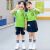 庄慕妍幼儿园园服夏季套装儿童运动会班服夏季短袖T恤中小学生校服 绿色女生三件套 140cm