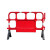 胶马隔离栏PVC塑料护栏市政围栏移动黑色PE胶马学校加油站铁马 1.6米红色