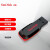 闪迪（SanDisk） u盘 高品质 设计优盘 内置加密 车载办公U盘 高速优盘 安全时尚 小巧便携 酷刃CZ50(黑红)USB2.0 16GB