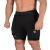 金庐陵速干男士健身短裤跑步运动裤双层二合一训练裤假两件夏系带排汗 黑色 DK-16 M