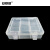 安赛瑞 塑料透明零件盒 工具分类箱 五金分类存储盒 9格 18.5 ×16×4.4cm 透明 28582