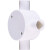 丰稚 三通圆接线盒 带盖 电线管接头 PVC电工套管配件 白色 65*40/3/dn25
