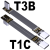 定制USB3.1扁平数据软排延长线 C公type-c弯角90度ADT gen2x1 10g T2C-T2B 13P 无电阻 3cm