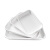 BOUSSAC白色长方形托盘茶盘快餐盘塑料大茶盘水果宾馆客房盘盘子 C款宽边款小号 1个 1英寸