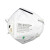 3M 9502V+口罩 防尘防飞沫口罩 带呼吸阀 针织头带 透气舒适 KN95口罩 头带式白色口罩 非独立包装 25个/袋
