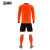捍升运动套装 长袖足球服套装定制男女大学生比赛速干透气训练服 橙色