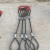 镀锌压制钢丝绳吊索具带钩拖车钢丝绳组合吊具起重工具双腿四腿 4.7吨1米2根环眼吊钩