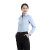 中神盾YV-601男女长袖衬衫（1-9套）蓝细斜39码（2XL）