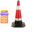橡胶雪糕筒路障警示红白反光路锥形桶隔离墩道路施工高速路安全分 带环[高75cm]6斤