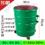 定铁垃圾桶 户外环卫挂车大铁桶 360L铁垃圾桶 市政铁皮垃圾 绿色1.8厚带盖