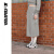 STARTER春季新款美式复古学院风半身长裙女士修身裙子 岩石灰GY06 S