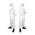 3M 4545防护服防尘防液体喷溅工业实验室液体喷涂农药白色带帽连体服M码 10件套
