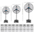 纳仕德XJN0006 电风扇落地大尺寸功率工业风扇防尘立式大风商用铝合金牛角扇 扇头56cm					