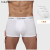 Calvin Klein卡尔文·克莱恩CK男士平角内裤套装套盒白色三条装送男友礼物 S