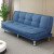 L&S 沙发床两用办公可折叠多功能小户型简易双人布艺客厅家用午睡床 【湖蓝色】1.8米【棉麻款】S21