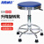 海斯迪克 HKQS-125 实验室凳 升降旋转凳车间工作椅 办公室椅子小圆凳 PP脚钉款/蓝色 高约43-57cm