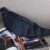 瑟俐男士包包潮牌多功能手机包运动腰包休闲胸包跑步斜挎包帆布胸前包 蓝色（进口面料）