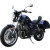 杰帆（JF）国四可上牌哈雷太子复古摩托车机车双缸跑车整车巡航跨骑燃油车 蓝色 400cc水冷发动机